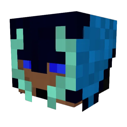 Versyo Minecraft avatar head, 3D render