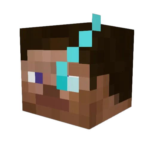 Vert40k Minecraft avatar head, 3D render