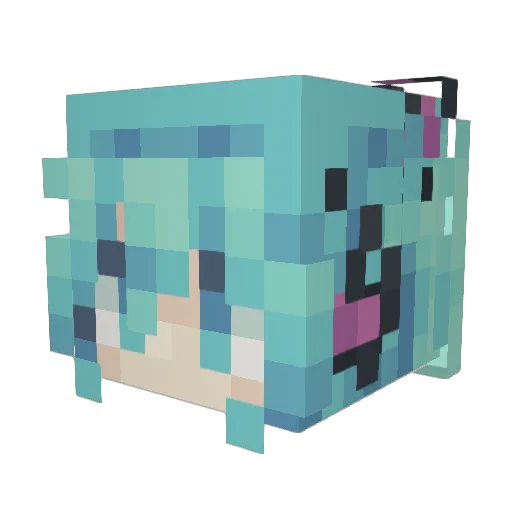 VertexJRPG Minecraft avatar head, 3D render