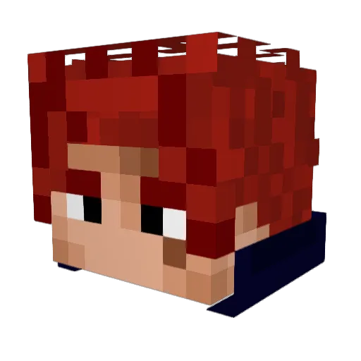 VertextionX Minecraft avatar head, 3D render