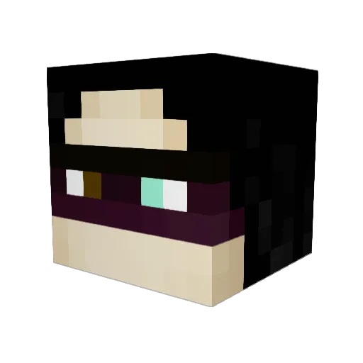 Vertey Minecraft avatar head, 3D render