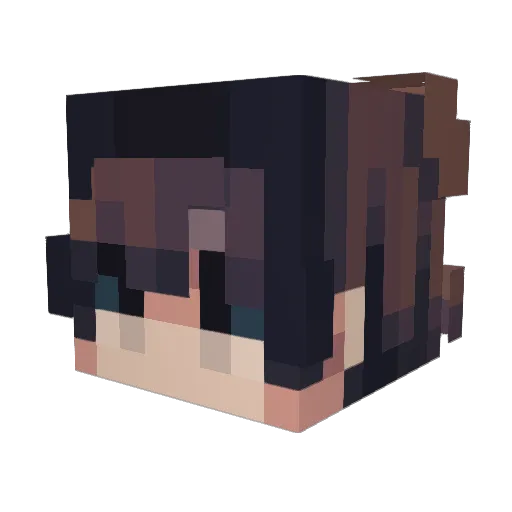 Vertiaoff Minecraft avatar head, 3D render