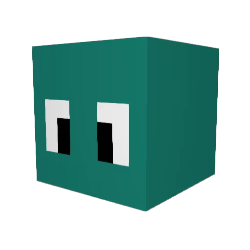 VertigoD_ Minecraft avatar head, 3D render