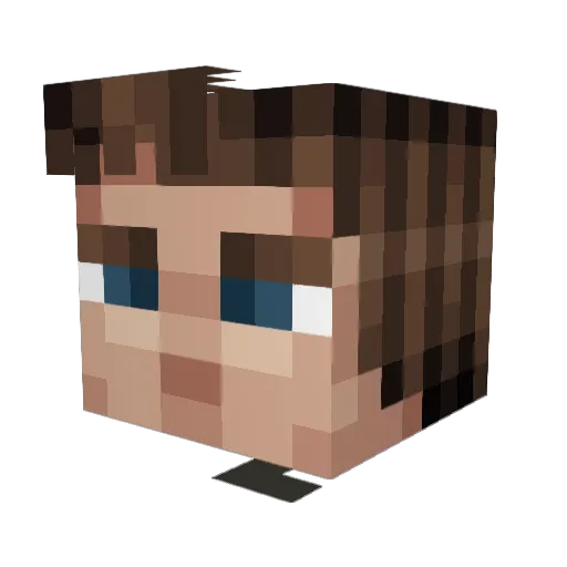 VertigoPro Minecraft avatar head, 3D render