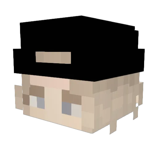 Vertiic Minecraft avatar head, 3D render