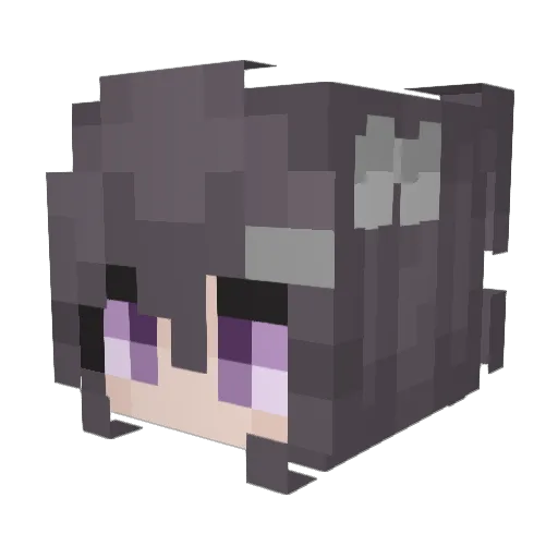 Vertine Minecraft avatar head, 3D render