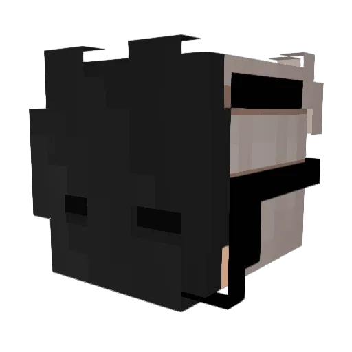 Vertixxxx Minecraft avatar head, 3D render