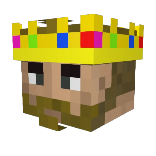 Vertomix Minecraft avatar head, 3D render