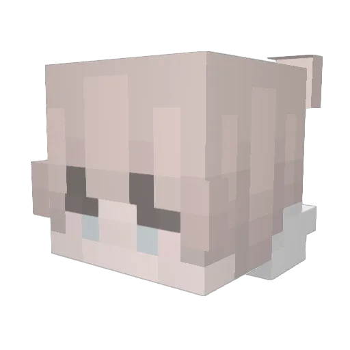 Vertr0_ Minecraft avatar head, 3D render