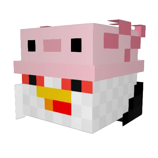 Verttical_Line Minecraft avatar head, 3D render
