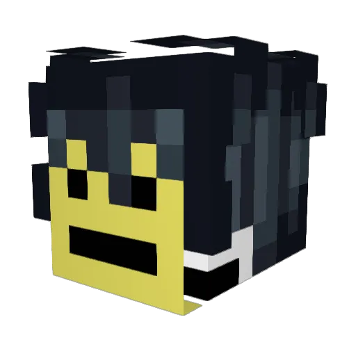 Verudiant Minecraft avatar head, 3D render
