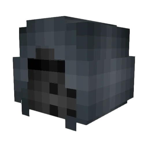 VerumLupus Minecraft avatar head, 3D render