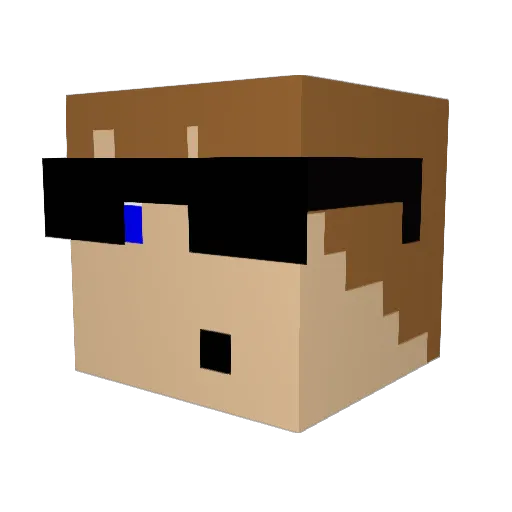 VerusInfinite Minecraft avatar head, 3D render
