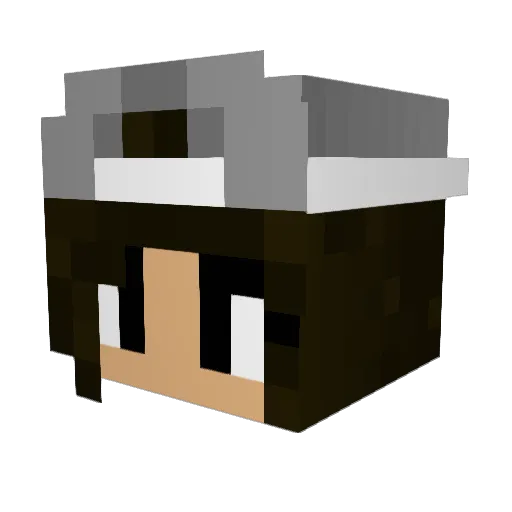 Verushky Minecraft avatar head, 3D render