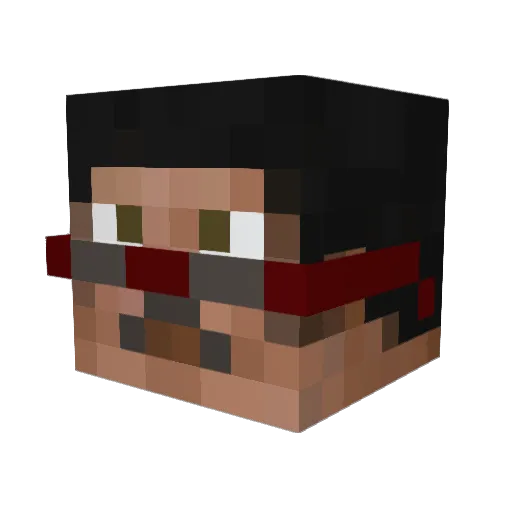 Vervadra Minecraft avatar head, 3D render