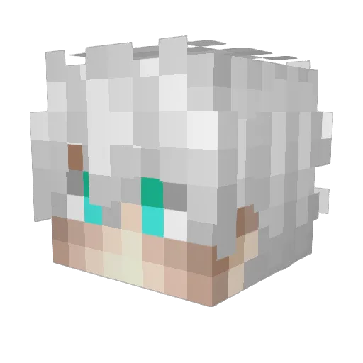 Vervelle Minecraft avatar head, 3D render
