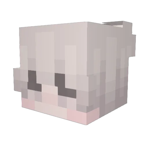 Verxky Minecraft avatar head, 3D render