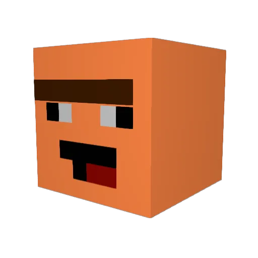 VeryBigBiceps Minecraft avatar head, 3D render