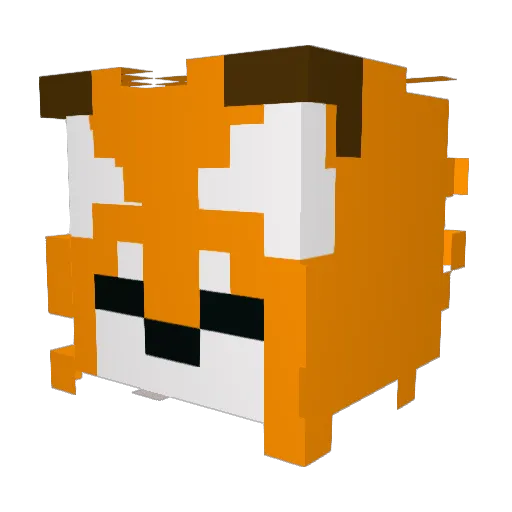 VeryEepy_Braixen Minecraft avatar head, 3D render