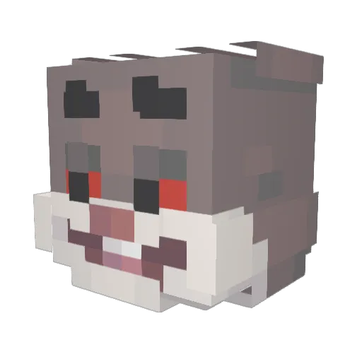 VeryEz Minecraft avatar head, 3D render