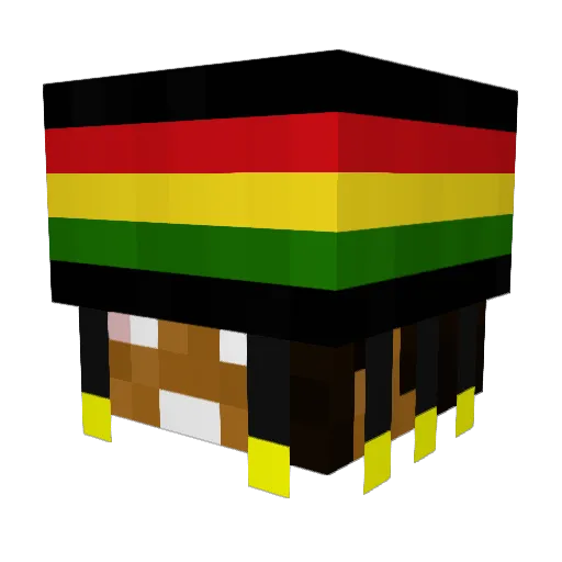 VeryFried Minecraft avatar head, 3D render