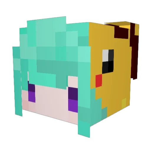 VeryGoodKai Minecraft avatar head, 3D render