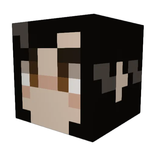 VeryKaty Minecraft avatar head, 3D render