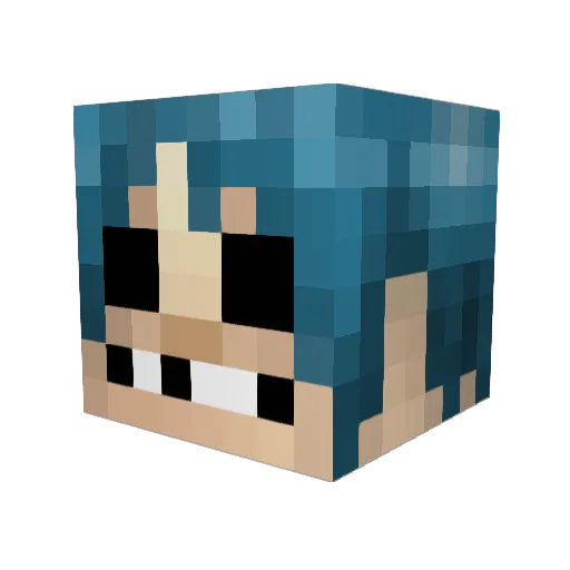 VeryMoistSock Minecraft avatar head, 3D render