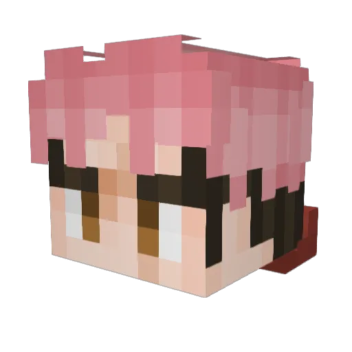 VeryMpoumpoukis Minecraft avatar head, 3D render