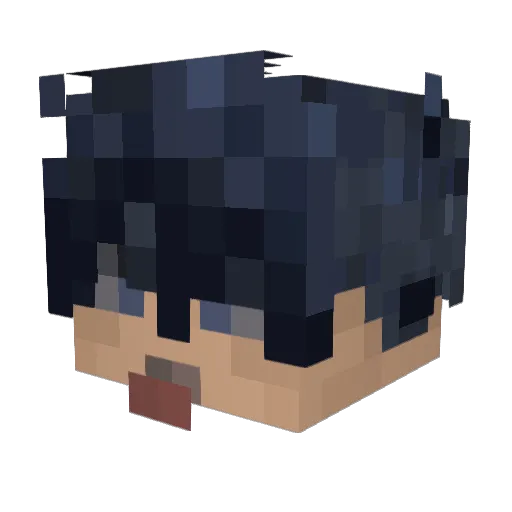 VeryOldPotato Minecraft avatar head, 3D render