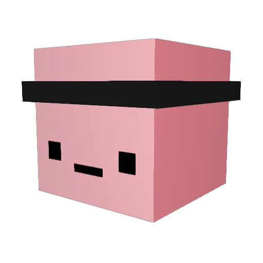 VeryRomantic Minecraft avatar head, 3D render