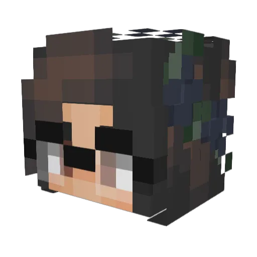 VeryTriggered Minecraft avatar head, 3D render