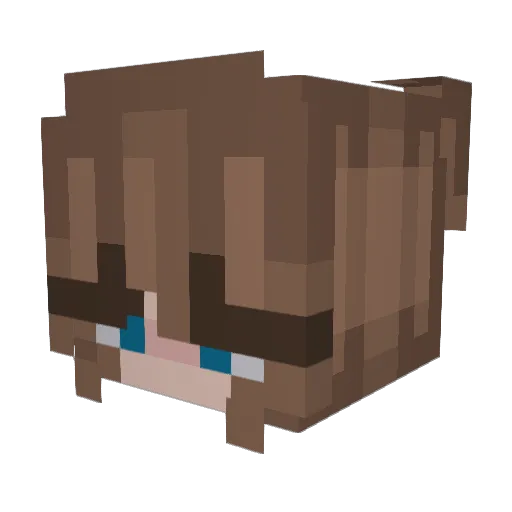 Very_A Minecraft avatar head, 3D render