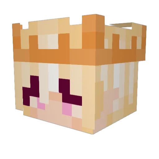 Veryless_Cherry Minecraft avatar head, 3D render