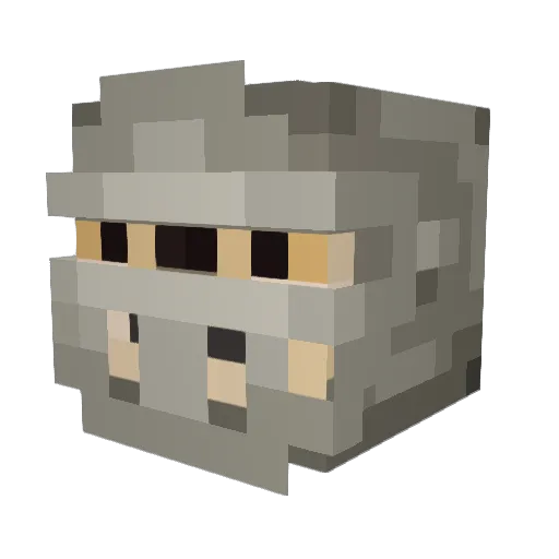 Verysmartname Minecraft avatar head, 3D render