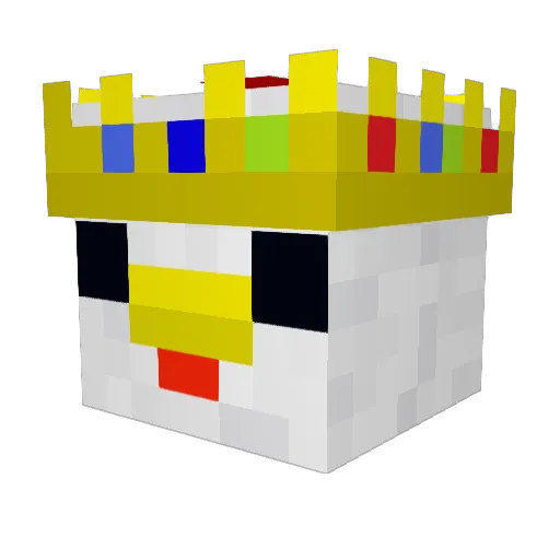 Verze_VR Minecraft avatar head, 3D render