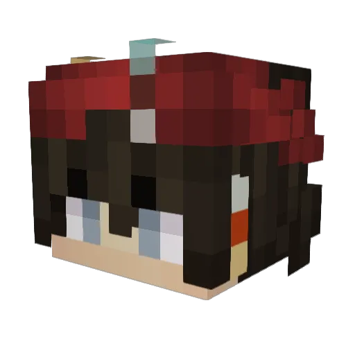 VerzideX Minecraft avatar head, 3D render