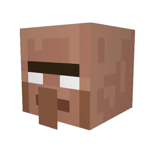 Verzisee Minecraft avatar head, 3D render