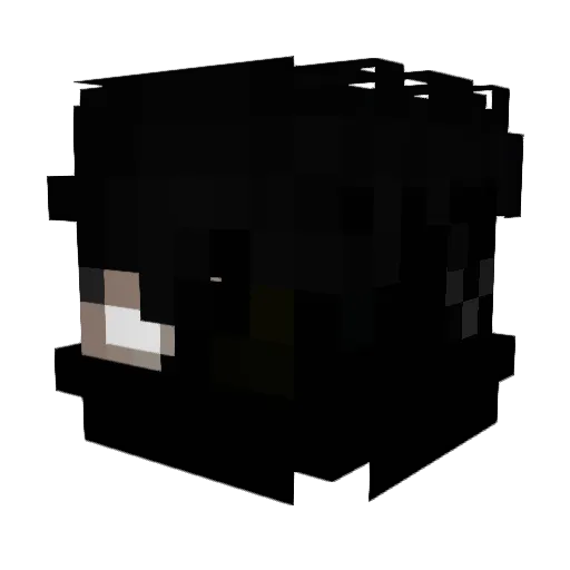 Verzss Minecraft avatar head, 3D render