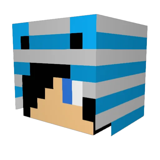 Verzue Minecraft avatar head, 3D render