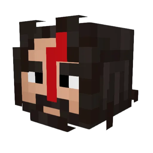 Vescar Minecraft avatar head, 3D render