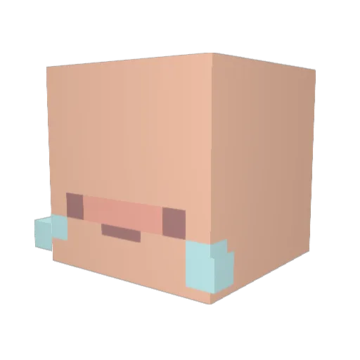 Vesclard Minecraft avatar head, 3D render