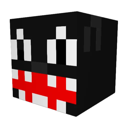 Vesel4ak Minecraft avatar head, 3D render