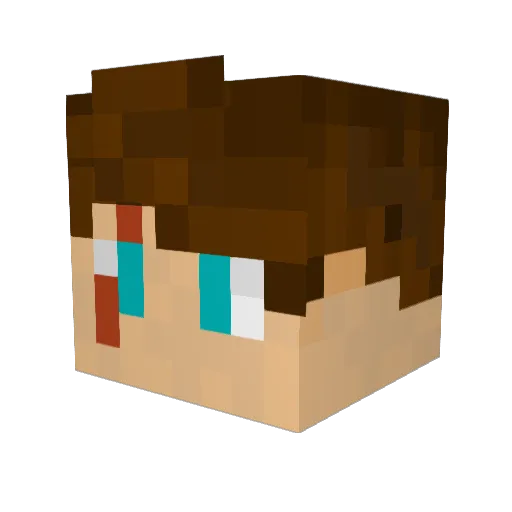 Veseon Minecraft avatar head, 3D render