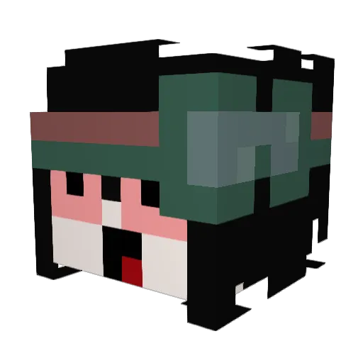 Vesikq Minecraft avatar head, 3D render