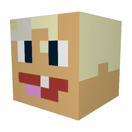 Vesimer Minecraft avatar head, 3D render