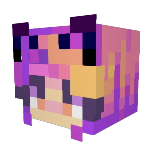 Vesitia Minecraft avatar head, 3D render