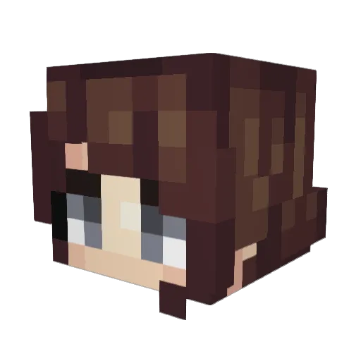 Veskaya Minecraft avatar head, 3D render