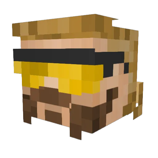 VeskiTraps Minecraft avatar head, 3D render