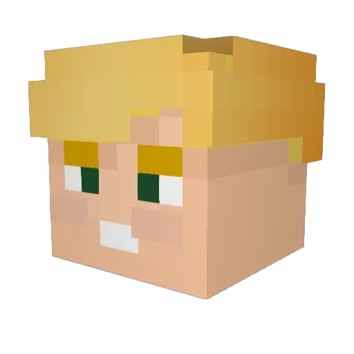 Vesmer Minecraft avatar head, 3D render